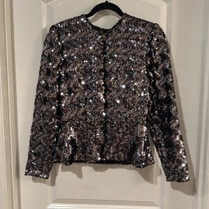 💗Ann Green Sequin Peplum Jacket💗